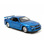 SET MASINUTE METALICE FAST & FURIOUS BRIAN'S NISSAN SKYLINE GT-R(BNR34) SCARA 1 LA 32