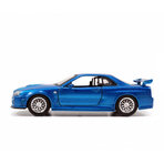 SET MASINUTE METALICE FAST & FURIOUS BRIAN'S NISSAN SKYLINE GT-R(BNR34) SCARA 1 LA 32