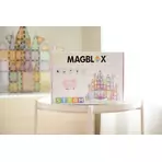 Set magnetic Magblox - 66 piese magnetice de constructie PASTEL transparente