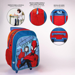 Troler pliabil Spiderman Alright cu buzunar frontal, 31x41x14 cm