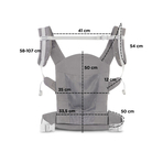 MARSUPIU ERGONOMIC KINDERKRAFT HUGGY, GREY