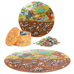 Puzzle rotund, 150 piese, Boppi - Dinozauri