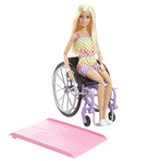 BARBIE PAPUSA BARBIE BLONDA IN SCAUN CU ROTILE