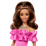 PAPUSA BARBIE FASHIONISTA SATENA CU ROCHIE ROZ