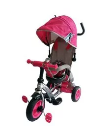 Tricicleta pentru copii cu sezut reversibil Sunrise Turbo Trike Pink
