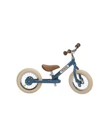 Bicicleta fara pedale vintage 2 in 1 tricicleta copii, albastru, Trybike