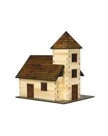 Set constructie arhitectura Biserica, 213 piese din lemn, Walachia