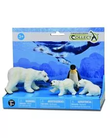 Set 4 figurine pictate manual  Ursi polari si pinguin