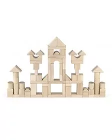 Set cuburi de construit Jumbo, 75 buc natur (3,5 cm), Viga