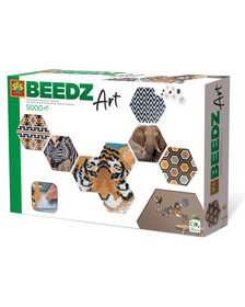 Set margele de calcat Beedz Art - Safari cu placi hexagonale