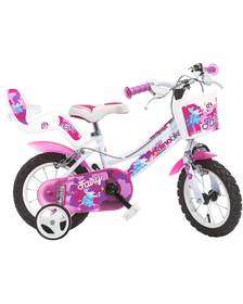 Bicicleta copii Dino Bikes 12" Fairy alb si roz