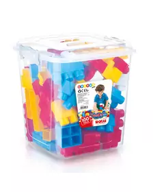 Cuburi mari de construit in cutie - 100 piese