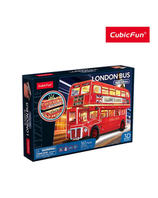 CUBICFUN - PUZZLE 3D LED AUTOBUZ CU ETAJ 161 PIESE