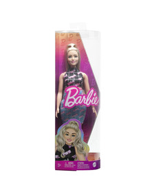 PAPUSA BARBIE FASHIONISTA BLONDA CU BORSETA ROZ