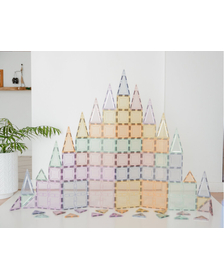 Set magnetic Magblox - 102 piese magnetice de constructie PASTEL transparente