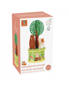 Carusel muzical cu animale de padure, Orange Tree Toys