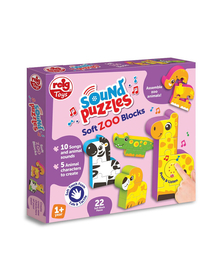 Puzzle blocks cu sunete - Animale de la Zoo