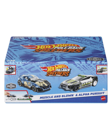 HOT WHEELS SET 2 MASINUTE METALICE PULL BACK MUSCLE AND BLOWN SI ALPHA PURSUIT 1:43