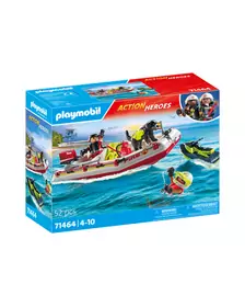 Playmobil-BARCA DE SALVARE CU SCUTER ACVATIC