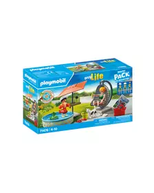 Playmobil-DISCTRACTIE LA PISCINA IN CURTE