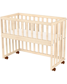 Patut copii din lemn co-sleeper Hubners Eva 94x46 cm natur