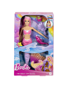 BARBIE COLOR CHANGE PAPUSA SIRENA CU PAR ROZ