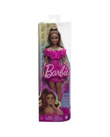 PAPUSA BARBIE FASHIONISTA SATENA CU ROCHIE ROZ