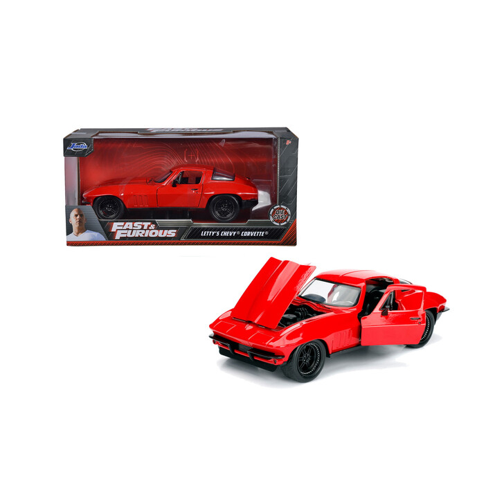 MASINUTA METALICA FAST AND FURIOUS 1966 CHEVY CORVETTE SCARA 1 LA 24