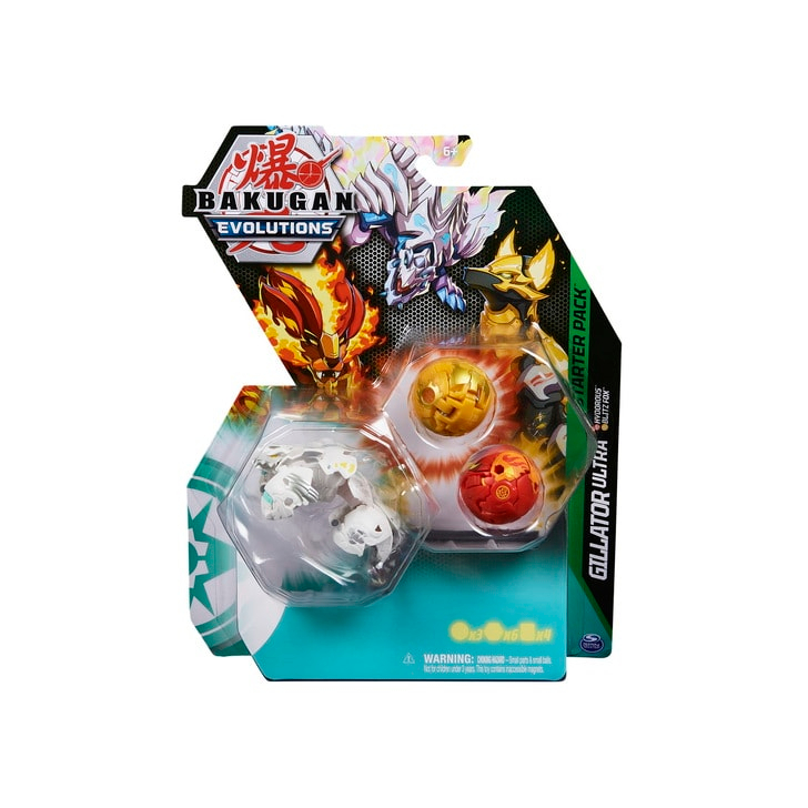 BAKUGAN PACHET STARTER 3 BAKUGANI S4 GILLATOR ULTRA, HYDOROUS SI BLITZ FOX