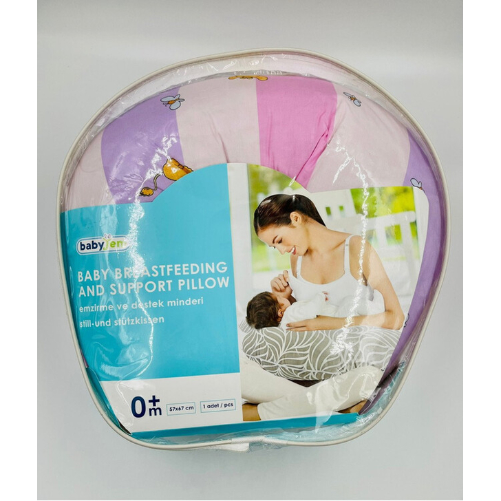 Perna pentru alaptat 2 in 1 Nursing Pillow Zoo, BabyJem (Culoare: Roz)