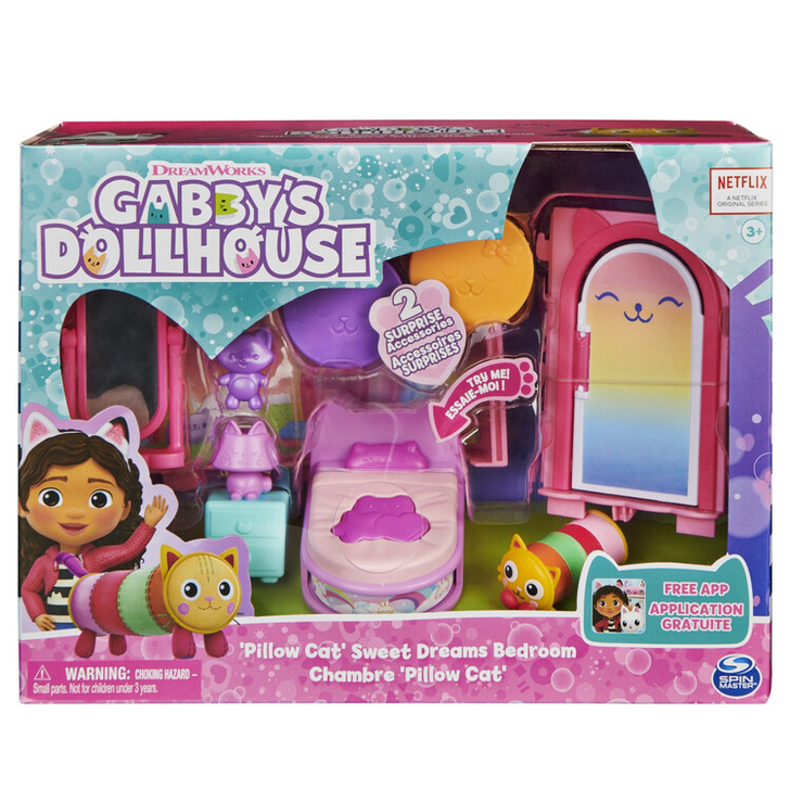 GABBYS DOLLHOUSE CASA DE LUX DORMITORUL VISELOR FRUMOASE A LUI PILLOWCAT