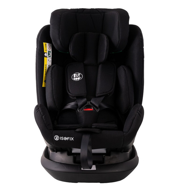 Scaun auto Platinum Deluxe i-Size Buf Boof cu isofix rotativ 360 grade Top Tether SIPS 40-150 cm 0-36 kg BlackJeans