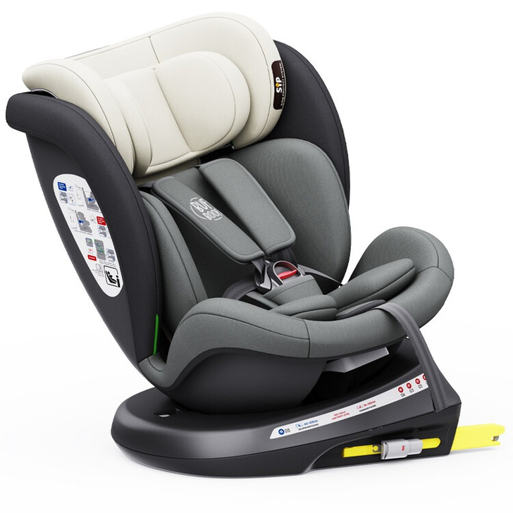 Scaun Auto Tweety Plus DELUXE BUF BOOF iSIZE MandaraGrey cu Isofix rotativ 360 grade 40-150 cm