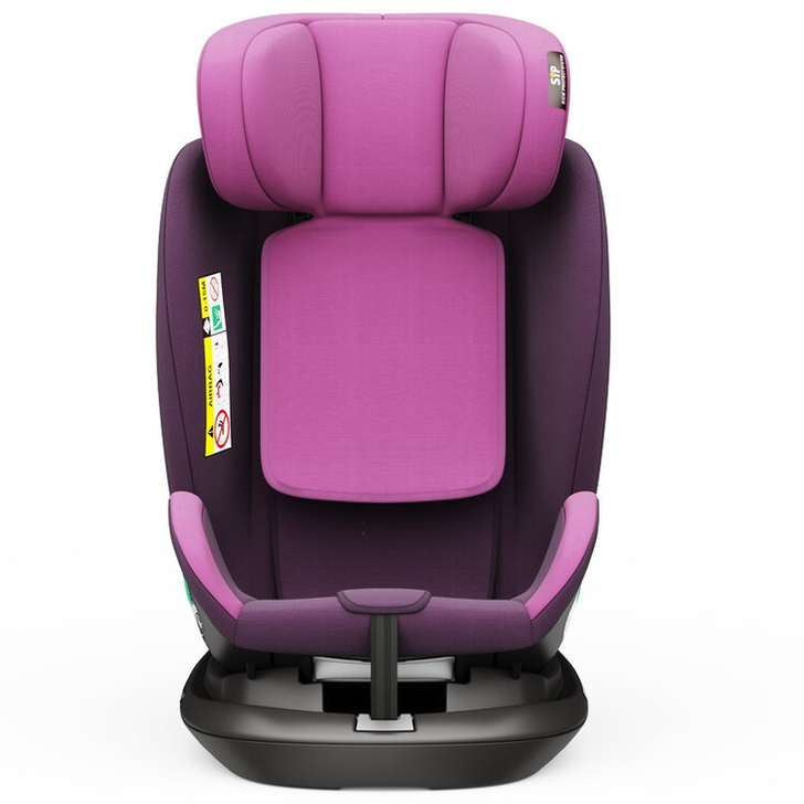 Scaun auto Platinum Deluxe i-Size Buf Boof cu isofix rotativ 360 grade Top Tether SIPS 40-150 cm 0-36 kg Purple