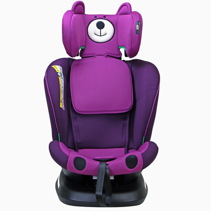 Scaun Auto Tweety Plus DELUXE BUF BOOF iSIZE UrsPurple cu Isofix rotativ 360 grade 40-150 cm