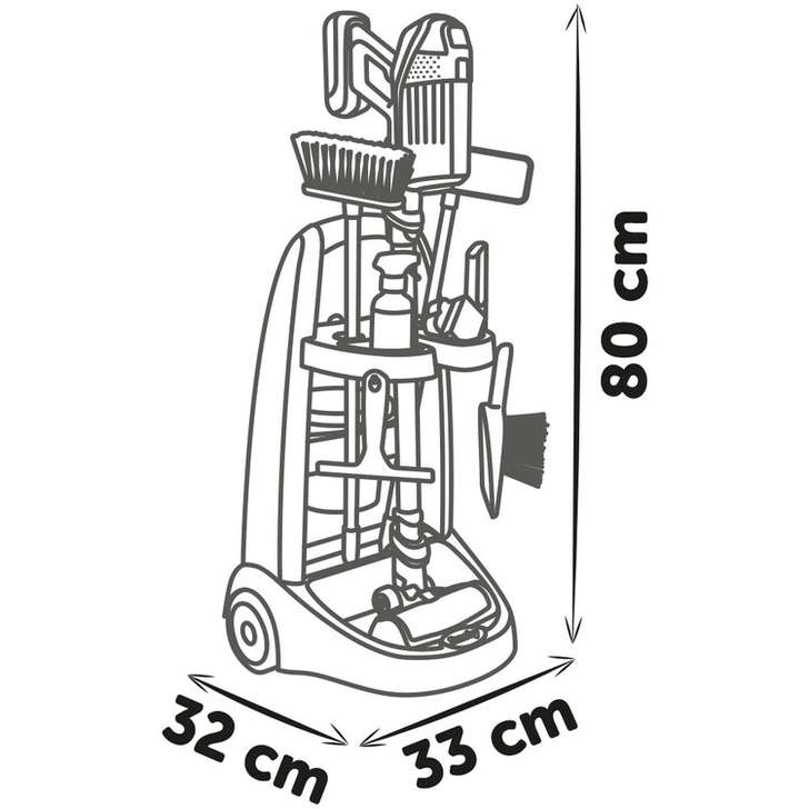 Jucarie Smoby Set curatenie cu troller si aspirator electronic Rowenta negru